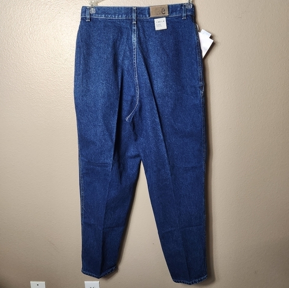 Vintage Lee High Rise Bareback Yoked Pleated Jeans Deadstock NWT-Size 16 - Picture 5 of 8